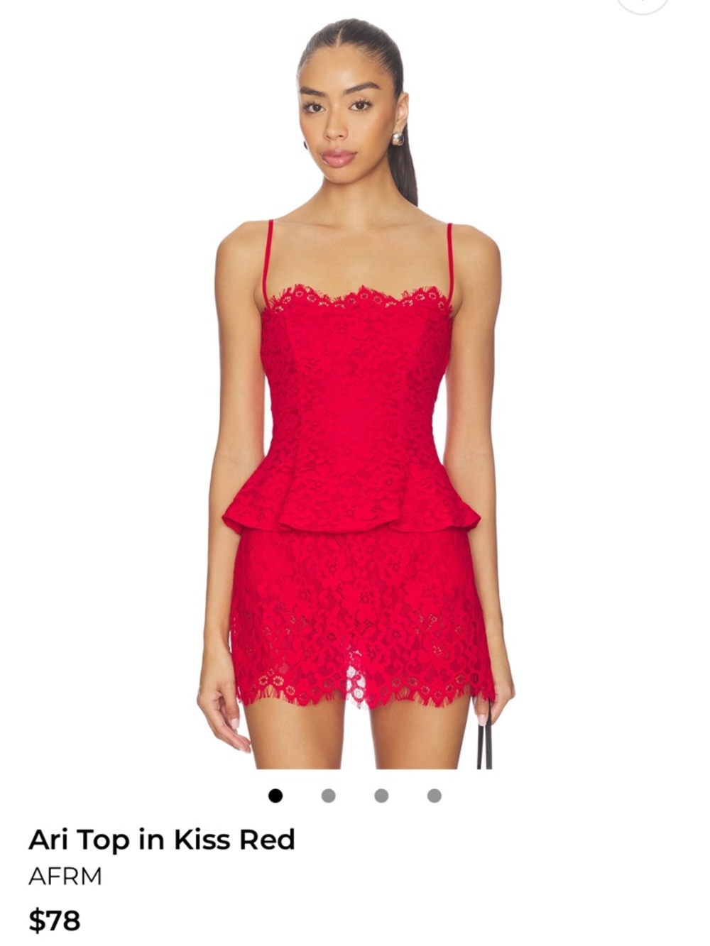 Ari Top Kiss Red Size Small AFRM